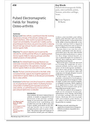 Pulsed Electromagnetic Fields for Treating Osteo-arthritis