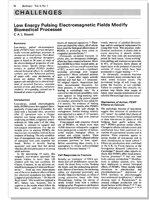 Low Energy Pulsing Electromagnetic Fields Modify Biomedical Processes 