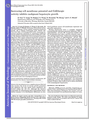 Increasing cell membrane potential and GABAergic activity inhibits malignant hepatocyte growth